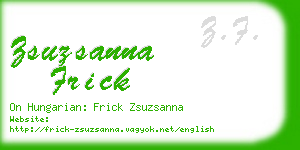 zsuzsanna frick business card